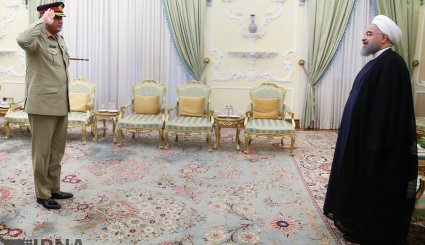 دیدار فرمانده ارتش پاکستان با روحانی + تصاویر