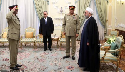 دیدار فرمانده ارتش پاکستان با روحانی + تصاویر