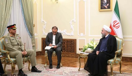 دیدار فرمانده ارتش پاکستان با روحانی + تصاویر