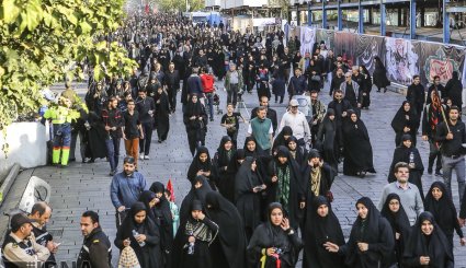 آغاز پیاده روی اربعین حسینی در تهران + تصاویر