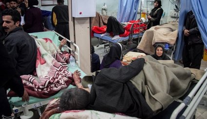 مصدومان و جانباختگان زلزله در سرپل‌ذهاب