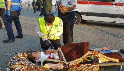 انتقال مجروحین زلزله کرمانشاه به تهران + تصاویر