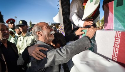 ورود پیکر ۵ شهید نیروی انتظامی به شیراز
