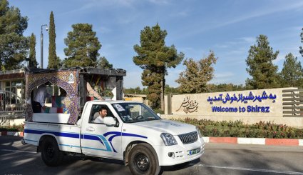 ورود پیکر ۵ شهید نیروی انتظامی به شیراز
