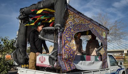 ورود پیکر ۵ شهید نیروی انتظامی به شیراز
