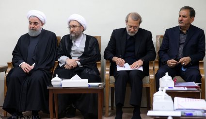 تصاویر/ دیدار سران سه قوه و مسئولان نظام با رهبر انقلاب