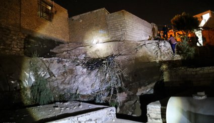 ریزش مجدد کوه در اهواز + تصاویر