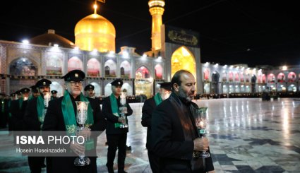 مراسم خطبه خوانی شب شهادت امام رضا (ع) در حرم رضوی + تصاویر