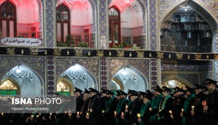 مراسم خطبه خوانی شب شهادت امام رضا (ع) در حرم رضوی + تصاویر