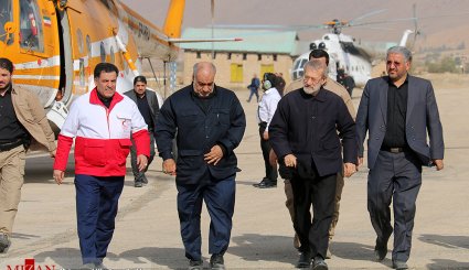 بازدید رئیس مجلس از مناطق زلزله زده کرمانشاه

