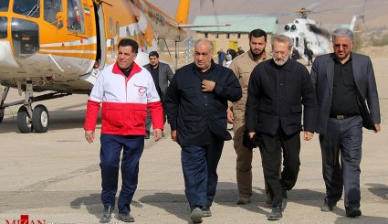 بازدید رئیس مجلس از مناطق زلزله زده کرمانشاه

