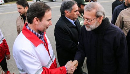 بازدید رئیس مجلس از مناطق زلزله زده کرمانشاه
