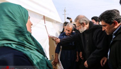 بازدید رئیس مجلس از مناطق زلزله زده کرمانشاه
