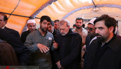 بازدید رئیس مجلس از مناطق زلزله زده کرمانشاه
