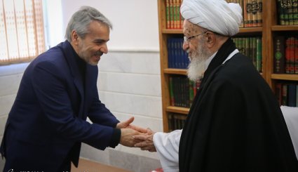 دیدار محمدباقر نوبخت با مراجع تقلید و علما - قم
