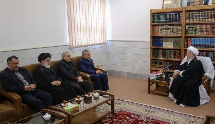 دیدار محمدباقر نوبخت با مراجع تقلید و علما - قم
