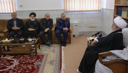 دیدار محمدباقر نوبخت با مراجع تقلید و علما - قم
