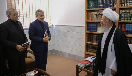 دیدار محمدباقر نوبخت با مراجع تقلید و علما - قم
