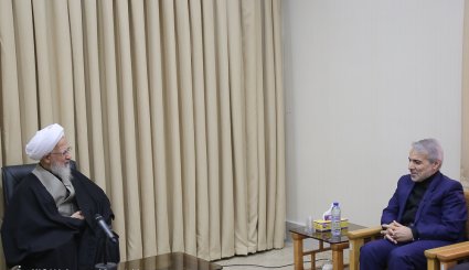 دیدار محمدباقر نوبخت با مراجع تقلید و علما - قم
