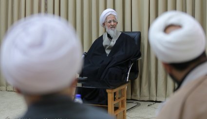 دیدار محمدباقر نوبخت با مراجع تقلید و علما - قم
