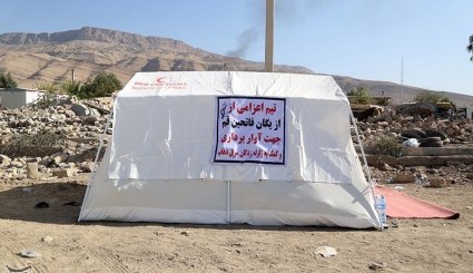 حضور مدافعان حرم در مناطق زلزله زده