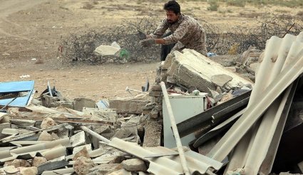 حضور مدافعان حرم در مناطق زلزله زده