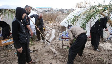 بارش باران در مناطق زلزله زده سرپل ذهاب + تصاویر