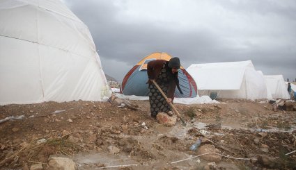 بارش باران در مناطق زلزله زده سرپل ذهاب + تصاویر