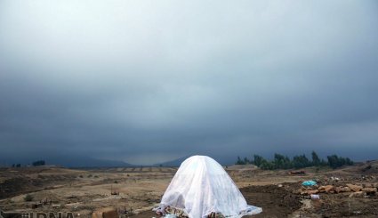 بارش باران در منطقه زلزله زده سرپل ذهاب