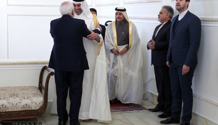 دیدار وزیر اقتصاد و تجارت قطر با ظریف