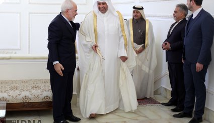 دیدار وزیر اقتصاد و تجارت قطر با ظریف