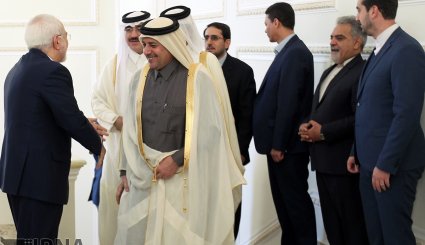 دیدار وزیر اقتصاد و تجارت قطر با ظریف