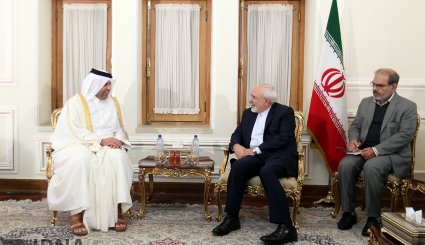 دیدار وزیر اقتصاد و تجارت قطر با ظریف