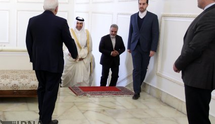 دیدار وزیر اقتصاد و تجارت قطر با ظریف