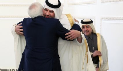 دیدار وزیر اقتصاد و تجارت قطر با ظریف