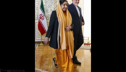 تصاویر دیدار وزیر خارجه هند با جواد ظریف