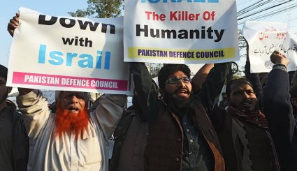 به آتش کشیدن تصویر ترامپ در پاکستان