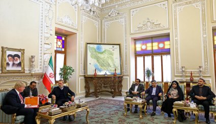 دیدار وزیر خارجه انگلیس با رییس مجلس شورای اسلامی