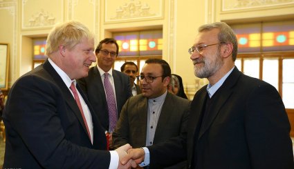 دیدار وزیر خارجه انگلیس با رییس مجلس شورای اسلامی