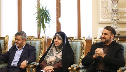 دیدار وزیر خارجه انگلیس با رییس مجلس شورای اسلامی