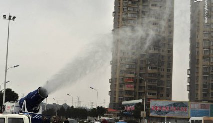 تصاویر/ راهکار جالب چینی‌ها برای آلودگی هوا!