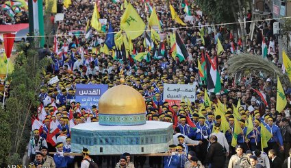 اجتماع عظیم مردم لبنان در حمایت از قدس
