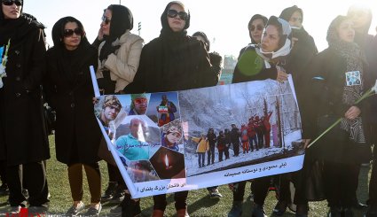 مراسم وداع و تشییع کوهنوردان خراسانی در ورزشگاه تختی مشهد
