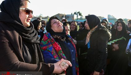 مراسم وداع و تشییع کوهنوردان خراسانی در ورزشگاه تختی مشهد

