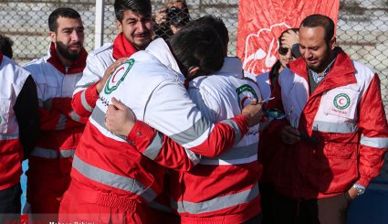 مراسم وداع و تشییع کوهنوردان خراسانی در ورزشگاه تختی مشهد
