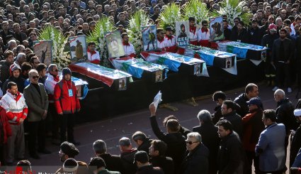 مراسم وداع و تشییع کوهنوردان خراسانی در ورزشگاه تختی مشهد
