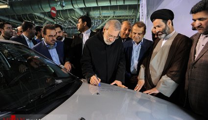 افتتاح خط تولید دو محصول جدید ایران‌ خودرو با حضور رییس مجلس - تصاویر