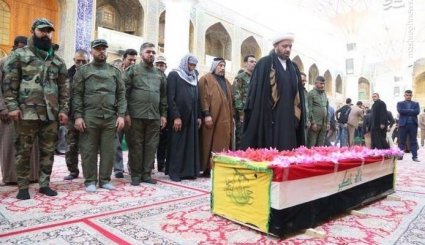 تشییع شهید مدافع حرم در نجف اشرف