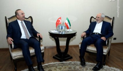 دیدار ظریف با وزیر امور خارجه ترکیه