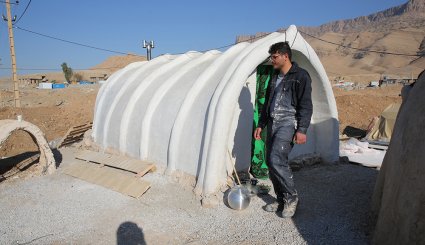 ساخت کپر در مناطق زلزله زده سرپل‌ذهاب
